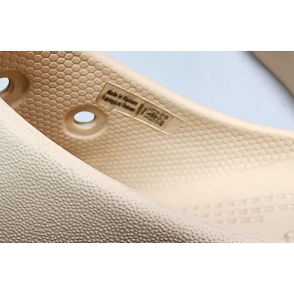 Crocs Beige Slide Classic Sandals With Dual Straps & Ventilation Holes W6 - Picture 11 of 11